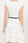 Rochie cu buline din stofa elastica alba in clos cu accesoriu tip curea 5 - StarShinerS.ro