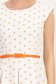 Rochie cu buline din stofa elastica corai in clos cu accesoriu tip curea 6 - StarShinerS.ro