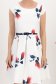 Rochie din stofa elastica alba in clos cu accesoriu tip curea si imprimeu floral 4 - StarShinerS.ro