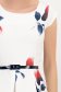 Rochie din stofa elastica alba in clos cu accesoriu tip curea si imprimeu floral 6 - StarShinerS.ro