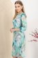 Rochie din jersey turcoaz pana la genunchi cu un croi drept 2 - StarShinerS.ro