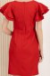 Rochie din stofa elastica rosie cu un croi drept si volanase la maneca - StarShinerS 5 - StarShinerS.ro