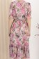 Rochie din voal roz midi in clos cu elastic in talie imprimata floral 6 - StarShinerS.ro