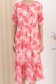 Rochie din voal roz midi in clos cu elastic in talie imprimata floral 4 - StarShinerS.ro