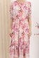 Rochie din voal roz-deschis midi in clos cu elastic in talie imprimata floral 4 - StarShinerS.ro
