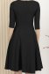 Rochie din georgette neagra midi in clos accesorizata cu cordoane decorative - StarShinerS 4 - StarShinerS.ro
