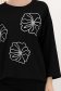 Trening din bumbac negru cu croi larg si elastic in talie cu detalii florale brodate 6 - StarShinerS.ro