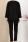 Trening din bumbac negru cu croi larg si elastic in talie cu detalii florale brodate 5 - StarShinerS.ro
