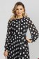 Rochie plisata din voal neagra midi in clos cu elastic in talie 5 - StarShinerS.ro
