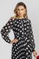 Rochie plisata din voal neagra midi in clos cu elastic in talie 6 - StarShinerS.ro