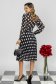 Rochie plisata din voal neagra midi in clos cu elastic in talie 4 - StarShinerS.ro