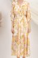 Rochie din voal galbena midi in clos cu elastic in talie si accesoriu tip curea 4 - StarShinerS.ro