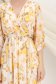 Rochie din voal galbena midi in clos cu elastic in talie si accesoriu tip curea 6 - StarShinerS.ro