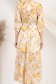 Rochie din voal galbena midi in clos cu elastic in talie si accesoriu tip curea 5 - StarShinerS.ro