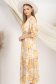 Rochie din voal galbena midi in clos cu elastic in talie si accesoriu tip curea 2 - StarShinerS.ro