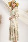 Rochie din voal mint midi in clos cu elastic in talie si accesoriu tip curea 3 - StarShinerS.ro