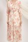 Rochie din voal roz midi in clos cu elastic in talie si accesoriu tip curea 4 - StarShinerS.ro