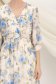Rochie din voal albastra midi in clos cu elastic in talie si accesoriu tip curea 5 - StarShinerS.ro