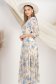 Rochie din voal albastra midi in clos cu elastic in talie si accesoriu tip curea 2 - StarShinerS.ro