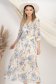 Rochie din voal albastra midi in clos cu elastic in talie si accesoriu tip curea 1 - StarShinerS.ro