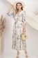 Rochie din voal albastra midi in clos cu elastic in talie si accesoriu tip curea 3 - StarShinerS.ro