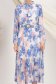 Rochie plisata din voal albastra midi in clos cu elastic in talie si accesoriu tip curea 4 - StarShinerS.ro