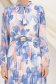 Rochie plisata din voal albastra midi in clos cu elastic in talie si accesoriu tip curea 6 - StarShinerS.ro