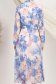 Rochie plisata din voal albastra midi in clos cu elastic in talie si accesoriu tip curea 5 - StarShinerS.ro