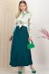 Camasa dama din satin verde-deschis cu croi larg imprimata floral 3 - StarShinerS.ro