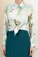 Camasa dama din satin verde-deschis cu croi larg imprimata floral 4 - StarShinerS.ro
