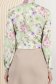 Camasa dama din satin verde-deschis cu croi larg accesorizata cu brosa florala 5 - StarShinerS.ro