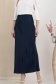 Fusta din satin bleumarin midi in clos cu elastic in talie 1 - StarShinerS.ro