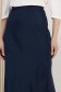 Fusta din satin bleumarin midi in clos cu elastic in talie 5 - StarShinerS.ro