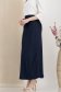 Fusta din satin bleumarin midi in clos cu elastic in talie 3 - StarShinerS.ro