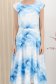 Rochie din stofa elastica albastra midi in clos cu accesoriu tip curea si buzunare laterale 4 - StarShinerS.ro