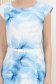Rochie din stofa elastica albastra midi in clos cu accesoriu tip curea si buzunare laterale 6 - StarShinerS.ro