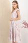 Rochie din stofa elastica roz pudra midi in clos cu accesoriu tip curea si buzunare laterale 2 - StarShinerS.ro