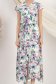 Rochie tip camasa din in multicolora maxi accesorizata cu cordon si imprimeu floral 4 - StarShinerS.ro