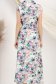 Rochie tip camasa din in multicolora maxi accesorizata cu cordon si imprimeu floral 5 - StarShinerS.ro