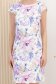 Rochie din stofa elastica lila scurta cu un croi drept si imprimeu floral 4 - StarShinerS.ro