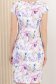 Rochie din stofa elastica lila scurta cu un croi drept si imprimeu floral 5 - StarShinerS.ro