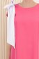 Rochie din stofa elastica roz scurta cu croi larg accesorizata cu brosa fundita 3D - StarShinerS 6 - StarShinerS.ro