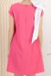 Rochie din stofa elastica roz scurta cu croi larg accesorizata cu brosa fundita 3D - StarShinerS 5 - StarShinerS.ro