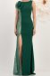 Rochie tip sirena din crep si paiete verde cu detaliu pe umar - StarShinerS 4 - StarShinerS.ro