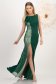 Rochie tip sirena din crep si paiete verde cu detaliu pe umar - StarShinerS 1 - StarShinerS.ro
