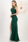 Rochie tip sirena din crep si paiete verde cu detaliu pe umar - StarShinerS 2 - StarShinerS.ro