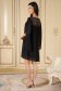 Rochie din voal si paiete neagra scurta cu croi larg si maneci tip fluture - StarShinerS 3 - StarShinerS.ro