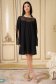 Rochie din voal si paiete neagra scurta cu croi larg si maneci tip fluture - StarShinerS 2 - StarShinerS.ro