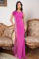 Rochie tip sirena din crep si paiete fuchsia cu detaliu pe umar - StarShinerS 1 - StarShinerS.ro