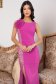 Rochie tip sirena din crep si paiete fuchsia cu detaliu pe umar - StarShinerS 3 - StarShinerS.ro